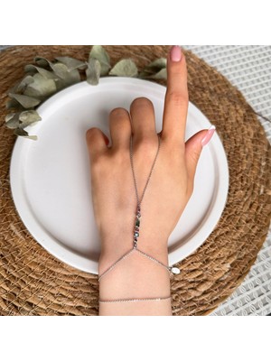 Nes Design Renkli Taşlı Silver Şahmeran