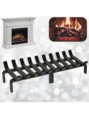 Aktepe Group 60 cm x 32 cm 10 Çubuklu Ekstra Şömine Izgarası Dar Gözlü Izgara