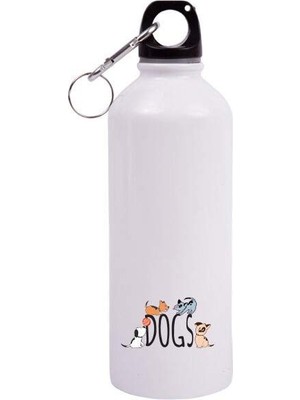 Biggdesign Dogs Karabinerli Alüminyum Matara 400 ml