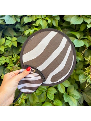 Nes Design Zebra Desenli Yelpaze