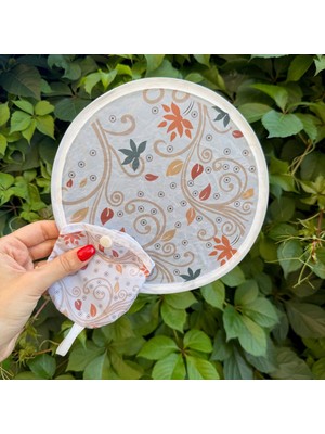Nes Design Yaprak Desenli Yelpaze