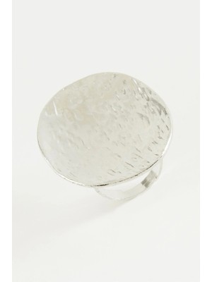 Zero Land Aconcept Oval Metal Yüzük Gümüş Rengi