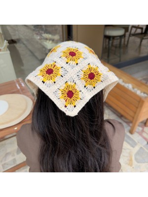 Nes Design Ayçiçeği Desenli Bandana