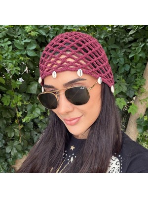 Nes Design Deniz Kabuklu File Bere (Bordo)
