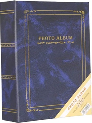 1001 Rabsev 13X18CM 100 Fotoğraf Kapasiteli Ciltbezli Lüks Fotoğraf Albümü (Mavi)