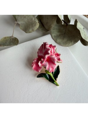 Nes Design Pembe Orkide Broş