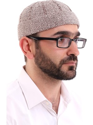 1001 Kışlık Kadife Takke Katlamalı Desenli