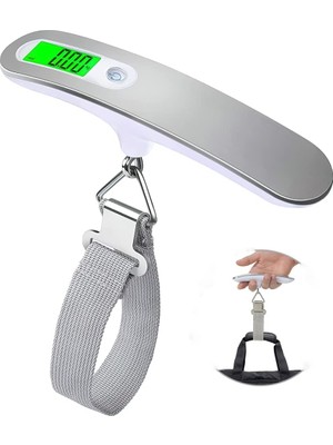 1001 Mallart® Dijital Bagaj Tartısı - 50KG/110LB Kapasiteli Elektronik Hassas Valiz Tartı Cihazı, Lc