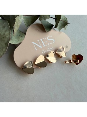 Nes Design Gold Kalpli Saç Küpesi