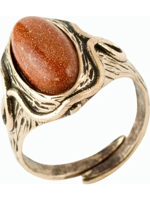 Zero Land Aconcept Oval Doğaltaşlı Otk Yüzük Kahverengi Yıldız