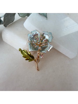 Nes Design Sakura Çiçeği Broş (Mavi)