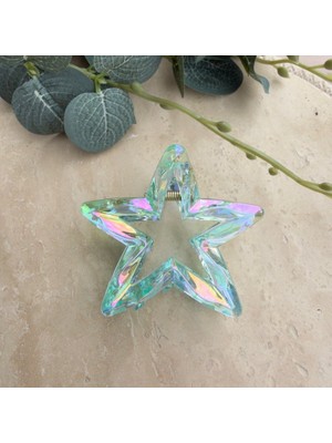Nes Design Yıldız Mandal Toka (Hologramlı Yeşil)