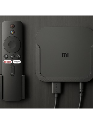 1001 Xiaomi Mi Tv Box S ve Mi Box Tv Stick S Ile Uyumlu Duvar Montaj Standı, Siyah, Bluetooth Uzaktan K