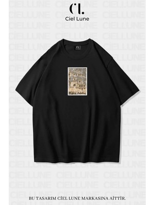 Mondschein Unisex Kadın Erkek Myra Adalia Baskılı Özel Tasarım Oversize T-Shirt