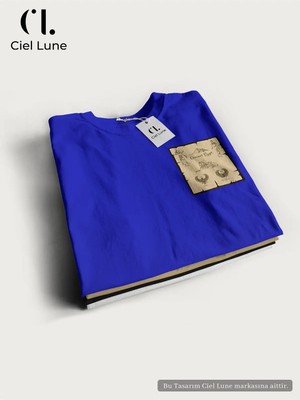 Mondschein Unisex Kadın Erkek Antik Mısır Baskılı Özel Tasarım Oversize T-Shirt