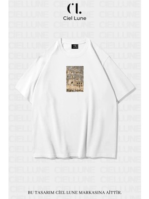 Mondschein Unisex Kadın Erkek Myra Adalia Baskılı Özel Tasarım Oversize T-Shirt