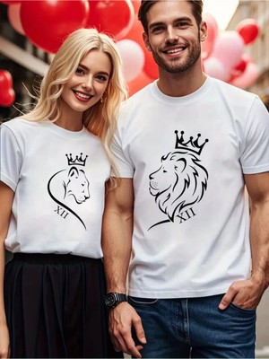 Mondschein Aslan Burcu Sevgili Kombini Oversize Tişört 2'li Set