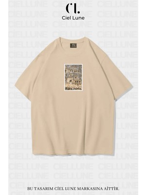 Mondschein Unisex Kadın Erkek Myra Adalia Baskılı Özel Tasarım Oversize T-Shirt