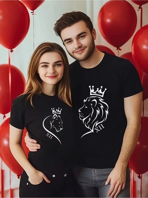 Mondschein Aslan Burcu Sevgili Kombini Oversize Tişört 2'li Set