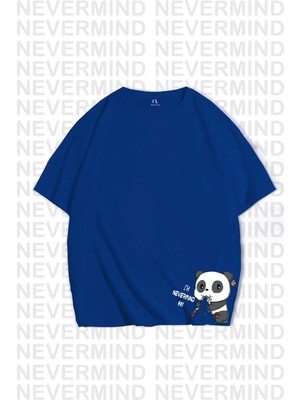 Mondschein Unisex Kadın Erkek Mndsches Panda Özel Tasarım Baskılı Oversize Tshirt