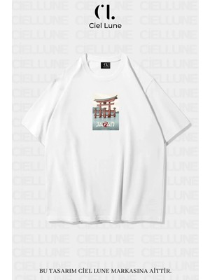Mondschein Unisex Kadın Erkek Japan Baskılı Özel Tasarım Oversize T-Shirt