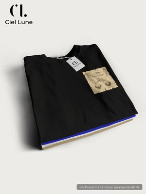 Mondschein Unisex Kadın Erkek Antik Mısır Baskılı Özel Tasarım Oversize T-Shirt