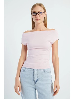 FullaModa Basic Madonna Yaka Slim Fit Bluz