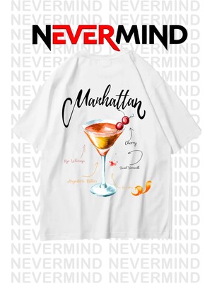 Mondschein Unisex Manhattan Kokteyl Oversize Tişört