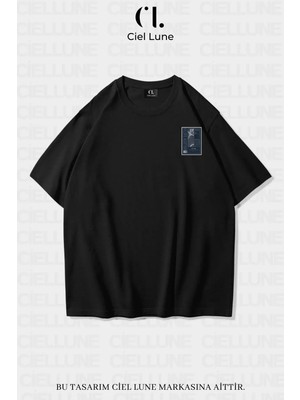 Mondschein Unisex Kadın Erkek Mndsches Ratio Baskılı Özel Tasarım Oversize T-Shirt
