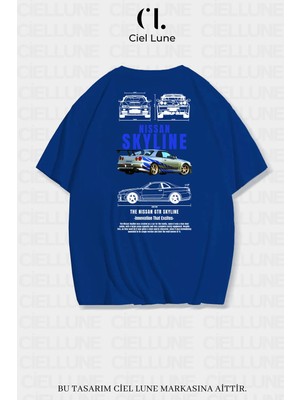 Mondschein Unisex Kadın Erkek Hızlı ve Öfkeli Mndschesline Sırt Baskılı Özel Tasarım Oversize T-Shirt
