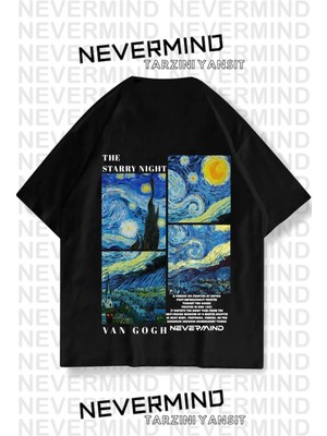 Mondschein Unisex Van Gogh Baskılı Oversize Tshirt