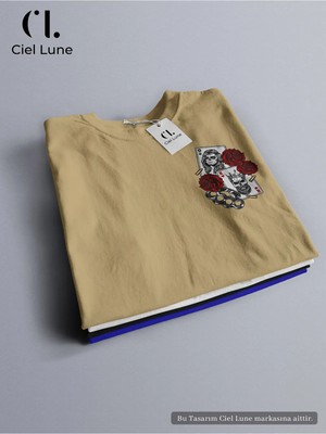 Mondschein Unisex King And Rose Özel Tasarım - Oversize T-Shirt