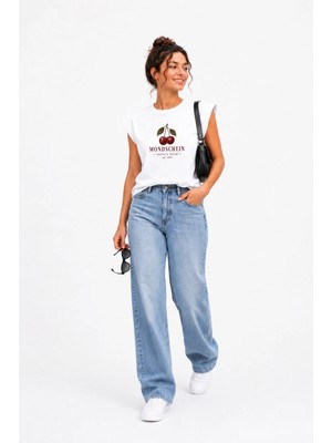 Mondschein Sweet Cherry Oversize Vatkalı Tişört