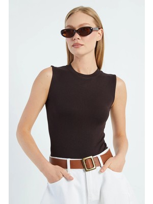 FullaModa Basic Bisiklet Yaka Çıtçıtlı Body