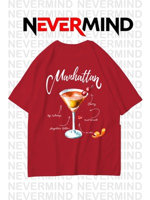 Mondschein Unisex Manhattan Kokteyl Oversize Tişört