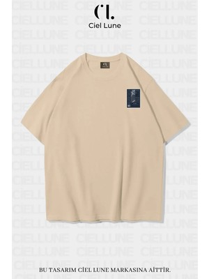 Mondschein Unisex Kadın Erkek Mndsches Ratio Baskılı Özel Tasarım Oversize T-Shirt
