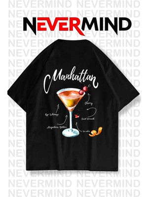 Mondschein Unisex Manhattan Kokteyl Oversize Tişört