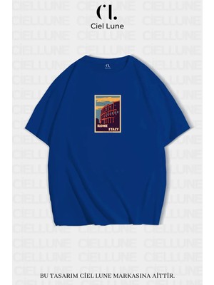 Mondschein Unisex Kadın Erkek Mndsches Italy Baskılı Özel Tasarım Oversize T-Shirt