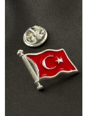 Zero Land Aconcept Ay Yıldız Yaka Rozet Gümüş Rengi