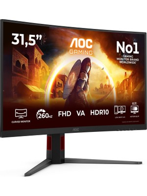 1001 C32G4Z 31.5″ 260Hz 0.3ms HDR10 Adaptive Sync Full Hd 1500R Kavisli Gaming (Oyuncu) Monitör