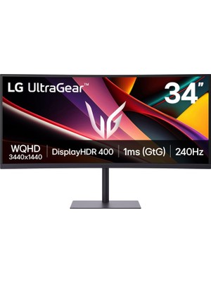 1001 Ultragear G6 34G630A-B 34" 1ms (Gtg) 240Hz (Hdmı+Display+Type-C) Displayhdr 400 Curved Ultrawide Wqh
