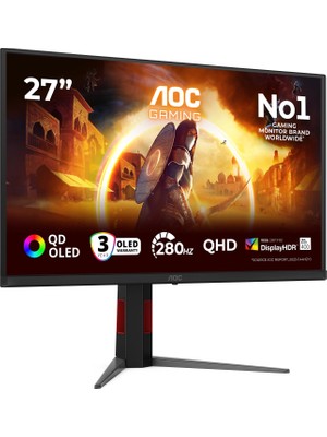 1001 Q27G4ZD 27″ 280Hz 0.03MS G-Sync HDR400 2k Qd-Oled Yükseklik Ayarlı Pivot Gaming Monitör