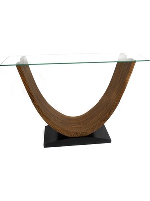 Mikasa Moor Siyah Kahve Ahşap Ayaklı Konsol 120X34X80CM