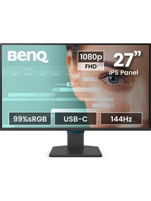 1001 GW2790C 27" 1080P Fhd 144Hz IPS Eye-Care Ev Ofis Monitörü, Usb-C, 1080 x 1920, Visual Optimizer, T