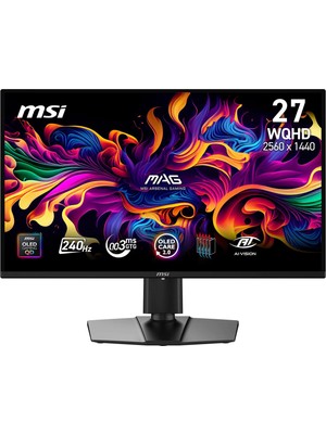 1001 26.5" Mag 274QP Qd-Oled X24, Gaming Monitör, Wqhd, 16:9, Flat, Qd-Oled, 240Hz, 0.03MS, Freesync Pre