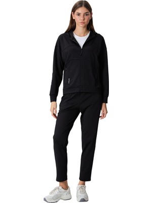 1001 Tommylıfe Indigo Kapüşonlu Gizli Cep Detaylı Standart Kalıp Eşofman Takımı, T10BY-95306