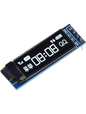 1001 0.91 Inch I2C 128X32 OLED Ekran Beyaz (Arduino Uyumlu)