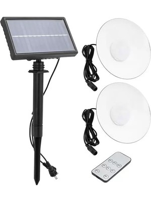Omrs Store Powermaster XF-707-2 Kumandalı Solarlı 2 Lambalı Projektör