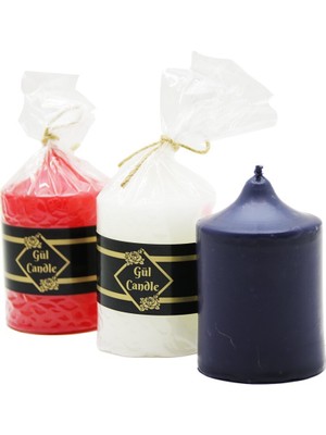 Tuğraçelik Gül Candle 5x7 Küçük Renkli Takoz Mum- 40'li Paket