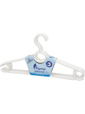 Tuğraçelik Pamir PMR-100 Plastik Boncuk Elbise Askısı 6'lı Set